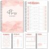 3 Month Fitness & Workout Planner for Women | Gym Journal, Weight Loss Tracker, Meal Planner, Self Care Habit Tracker - A5 Pink Watercolor