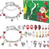 Advent Calendar 2023, Christmas 24 Days Countdown DIY Bracelet Calendar with 2 Bracelet,23 Unique Jewelry Charms Making Kit Creative Gifts for Teens Kids Toddler