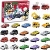 Advent Calendar 2023 kids, 24 Days Christmas Countdown calendar with Pull-Back Alloy Cars Vehicles& 1 Matt, Surprise Christmas Gift Car Toys Advent Calendars for Boys, Toddler