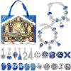 Advent Calendar Bracelets, 2023 Xmas Jewellery DIY Making Kit with Charm Pendants 24 Days Advent Calendar Bracelets Bracelets Making Christmas Gifts for Girls Aged 5 6 7 8 9 10...