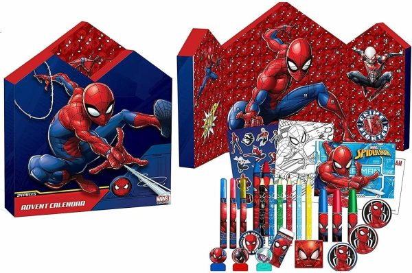 Amazing Spiderman Kids Christmas Advent Calendar 2023 Childrens XMAS Calendar Filled With Colouring Sheets, Stationary 2023