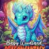 Baby Woodland Dragon Fantasy Coloring Book: Fantasy Coloring Book for Adults and Teens Featuring Baby Woodland Dragon, Birthday Christmas Gifts