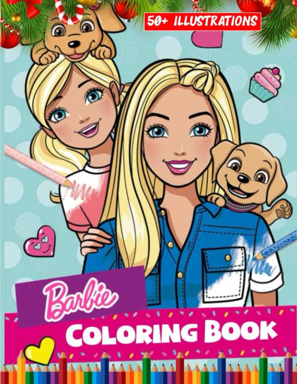 Bar-bíe Coloring Book: Christmas Gift For Kids, Girls And Adults