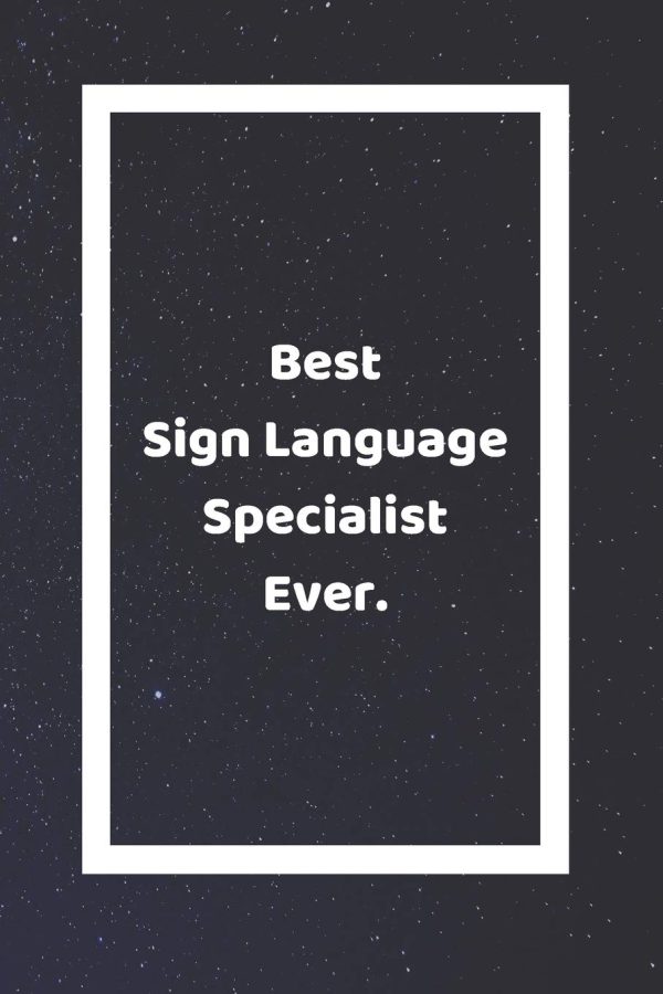 Best Sign Language Specialist Ever: Funny White Elephant Gag Gifts For Coworkers Going Away, Birthday, Retirees, Friends & Family | Secret Santa Gift ... For Coworkers | Really...