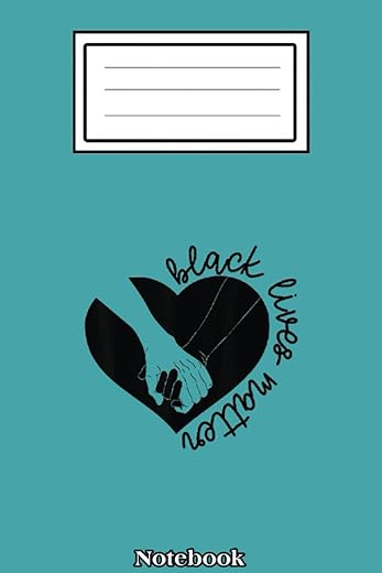 BLM Black and White Hand Notebook: black history month: notebook journal 6*9 inches 110 pages cover matte finish Blank History Month Journal For Women, Men & Kids To Celebrate...