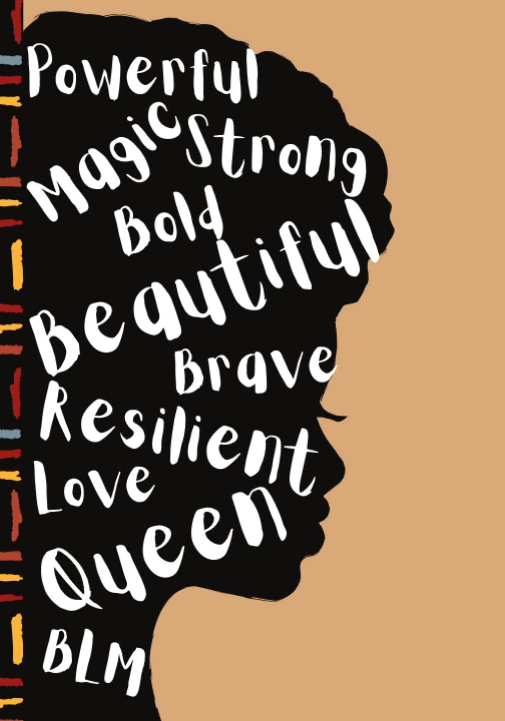BLM Black Girl Magic, Beautiful Queen Silhouette Notebook