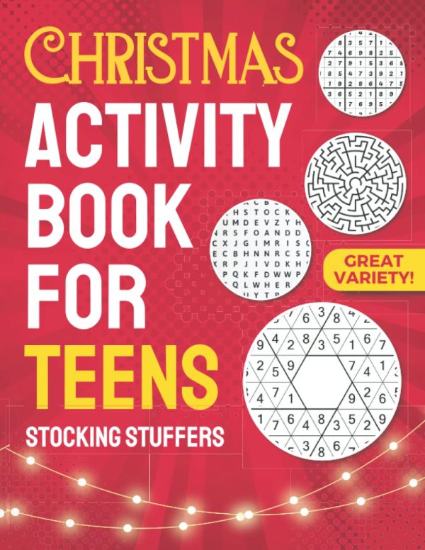 Christmas Stocking Stuffers: Activity Book For Teens: Fun Variety Christmas Puzzles and Brain Games for Teenagers Boys and Girls with Word Search, ... Pages, Word Scrambles,...