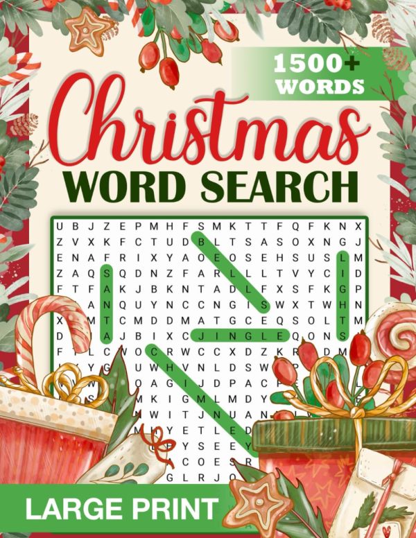 Christmas Word Search Large Print: Word Find Puzzles With 1500+ Words For Adults, Seniors, Teens and Kids Covering Christmas, Gift For Birthday Christmas