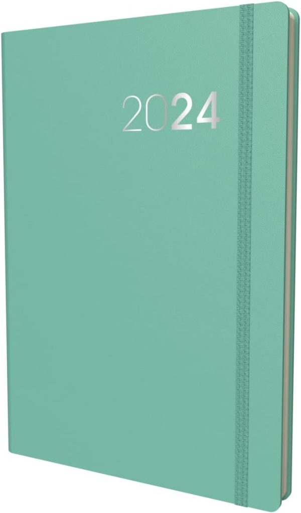 Collins Legacy 2024 Diary A5 Week To View Diary - Business Planner and Organiser - January to December 2024 Diary - Weekly - Mint - CL53.61-24