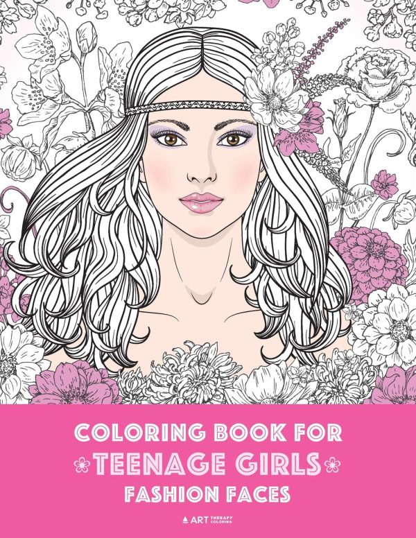 Coloring Book For Teenage Girls: Fashion Faces: Gorgeous Hair Style, Cool, Cute Designs, Coloring Book For Girls, Kids, Teen Girls, Older Girls, Tweens, Teenagers, Girls of All...