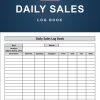 Daily Sales Log Book: Simple Small Business Daily Sales Summary Record Book - 120 Pages (8.5" x 11" Inches)