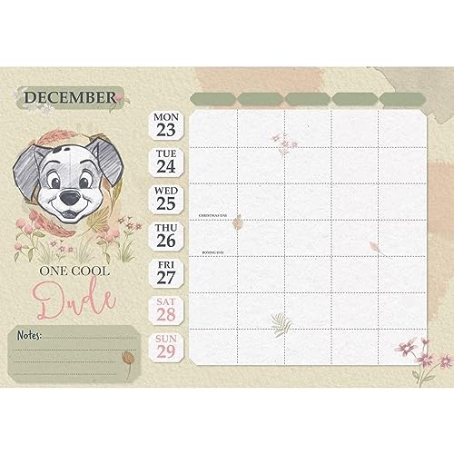 DANILO PROMOTIONS LIMITED Disney Heritage Calendar 2023 Official A4 Wall Calendar Gift Present with Free Organising Stickers