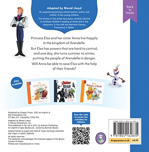 Disney Back to Books: Frozen | Disney | Build reading confidence | Develop literacy | National Literacy Framework in Wales | Hardback