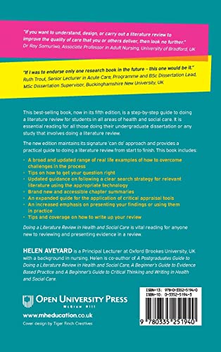 Doing a Literature Review in Health and Social Care: A Practical Guide