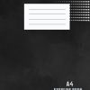 Exercise Book A4 Lined - Black Cover: 100 pages - Lined Writing Notebook For Children & Young Students | Perfect for Studying, Homework, or Schoolwork