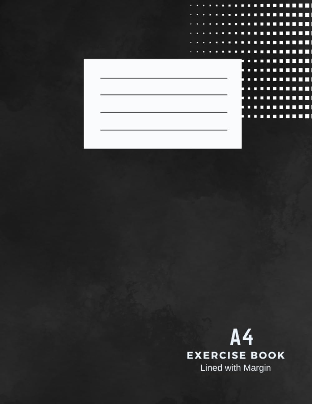 Exercise Book A4 Lined - Black Cover: 100 pages - Lined Writing Notebook For Children & Young Students | Perfect for Studying, Homework, or Schoolwork