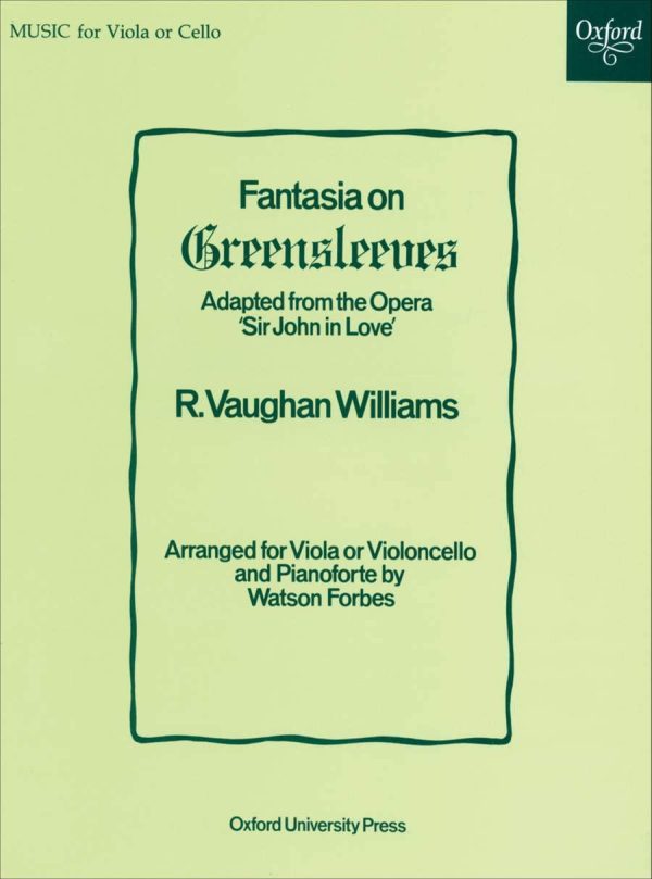 Fantasia on Greensleeves: Viola or cello solo and piano