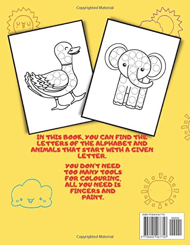 Finger Painting Book for Kids: Finger Paint Book | Simple Activity Book | Animal Book for Toodlers | My First Colouring Book | Activities for 1-3 years old