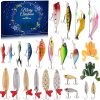 Fishing Advent Calendar 2023, Christmas Countdown Fishing Calendar 12 Days, 24 Days Fishing Lures Set for Men Teen Boys Father Boyfriend, Xmas Surprise Gift for Fishing Lover...