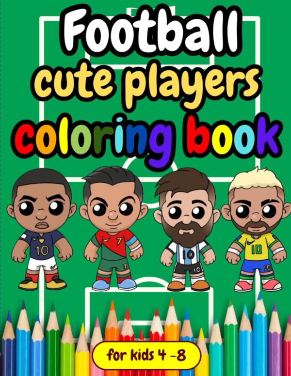 Football Cute players Coloring Book: For Kids Ages 4-8