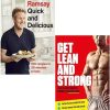 Gordon Ramsay Quick & Delicious [Hardback], Get Lean And Strong 2 Books Collection Set