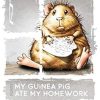 Guinea Pig Notebook: Sorry, My Guinea Pig Ate My Homework • Size 6 x 9 Inches • 120 Pages • Ruled Pages • Diary • Journal • Organizer • Original FD-DESIGN