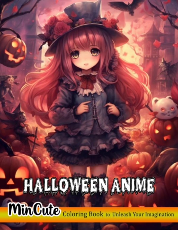 Halloween Anime Coloring Book: Kawaii Anime Girls Coloring Book for Adults and Teens for Stress Relief and Relaxation, Spooky Adorable Chibi Manga Art (Relaxation and Stress...