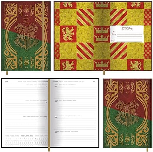 HARRY POTTER 2024 Diary, A5 Diary Hard Cover, Week to a View Planner, HARRY POTTER Gifts for Girls and Boys - Official Merchandise