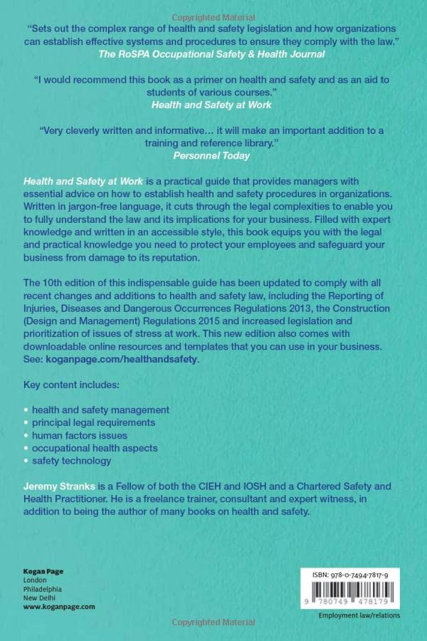 Health and Safety at Work: An Essential Guide for Managers