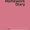 Homework Diary: A5, 84 Page 6-Day Week, School Homework Book for Kids - Pink Cover