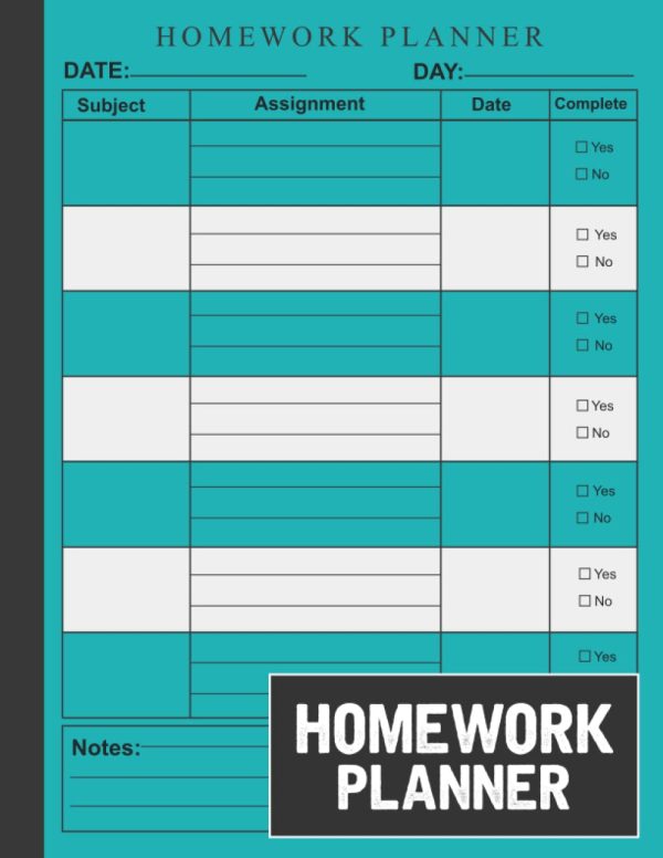 Homework Planner: A Perfect Homework Organizer Notebook For Middle And High School Students | Daily & Weekly Planner For Students