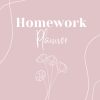 Homework Planner: Pink Aesthetic Daily Student Planner | Minimalist | Undated | Homeschool Planner | Keep Assignments Organized in School and College