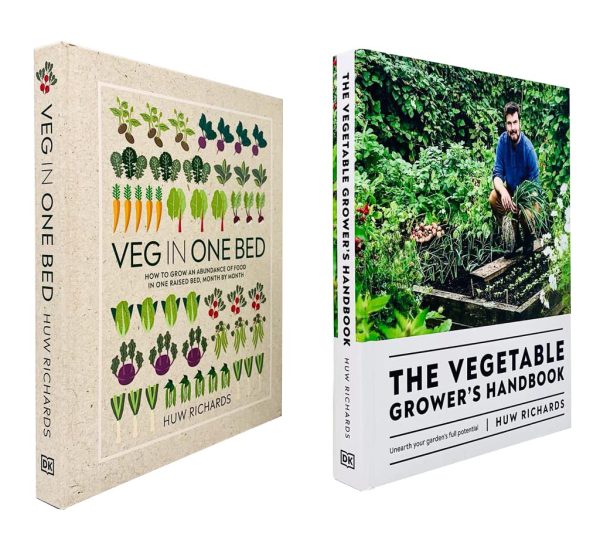 Huw Richards Collection 2 Books Set (Veg in One Bed, The Vegetable Grower's Handbook)