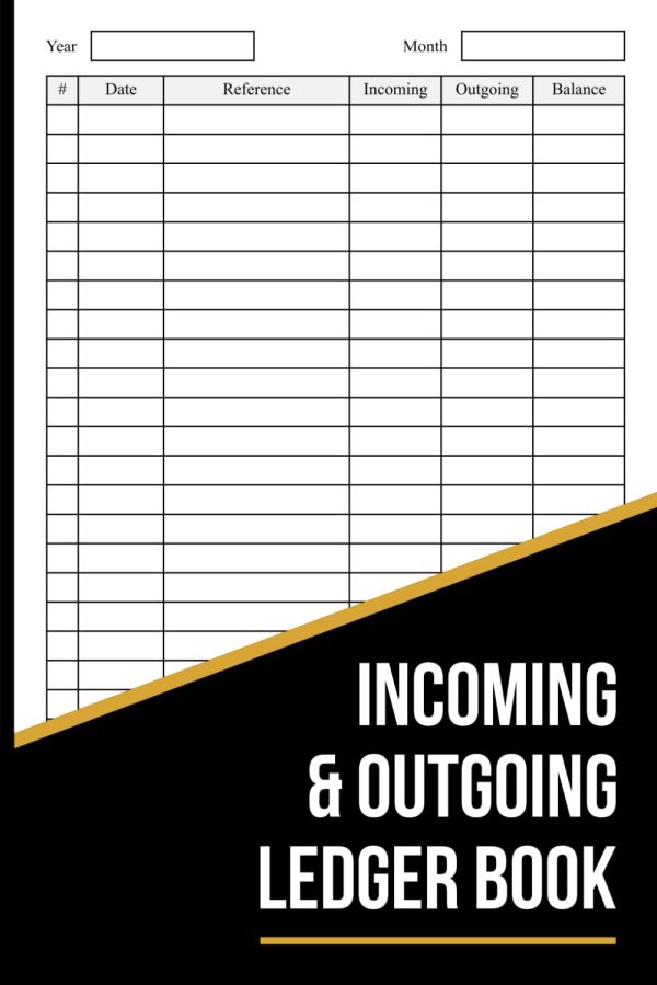 Incoming and Outgoing Ledger Book: Simple Income and Expenditure Ledger | Accounting Ledger Book for Bookkeeping and Small Business | 120 Pages (6" X 9")