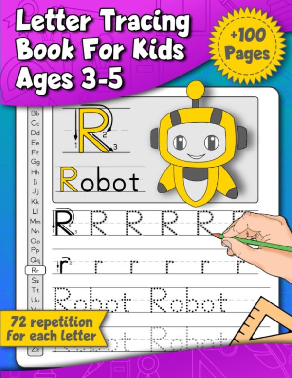 Letter Tracing Book For Kids Ages 3-5: Learn To Write Letters Workbook For Preschoolers 3-5 Year Old Learning Activities Alphabet Handwriting Practice ... & Girls (Handwriting...