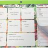 Magnetic Weekly Meal Planner and Shopping List Pad for Fridge - 52 Pages - Tear off Weekly Grocery List - Convenient Pen & Pen Holder - 9'' x 7.5'' - Fruit 'N' Veg Design