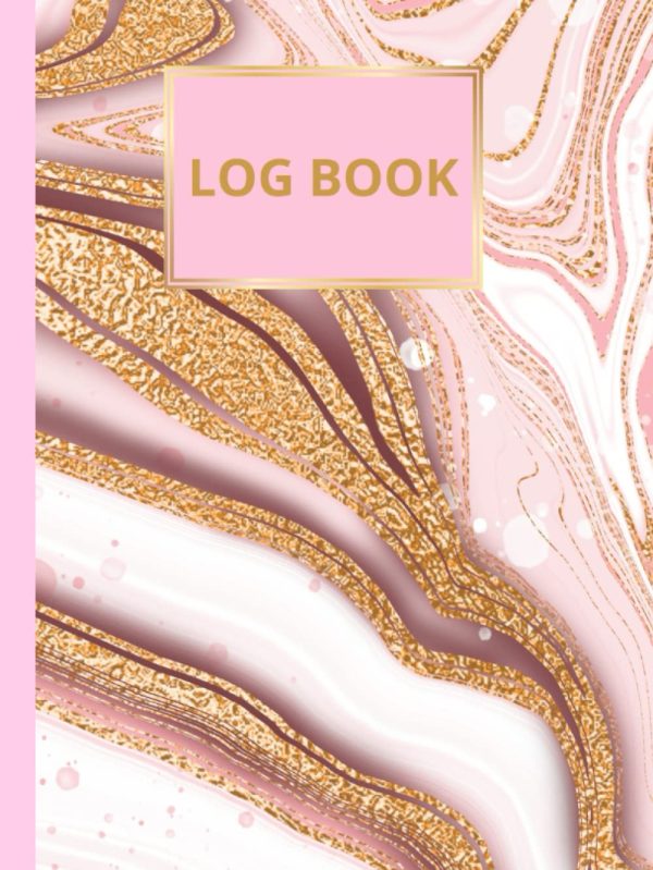 Multipurpose Log Book: 7 Columns, Customise To Suit Your Needs: Pink Marble Gold Glossy Cover: Track Income, Expenses, Mileage, Orders, Debit, Credit
