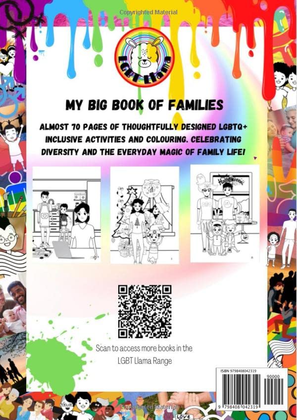 My Big Book of Families: A Colouring and Activity Book Celebrating Diversity and Inclusivity (LGBT Llama Colouring and Activity Books)