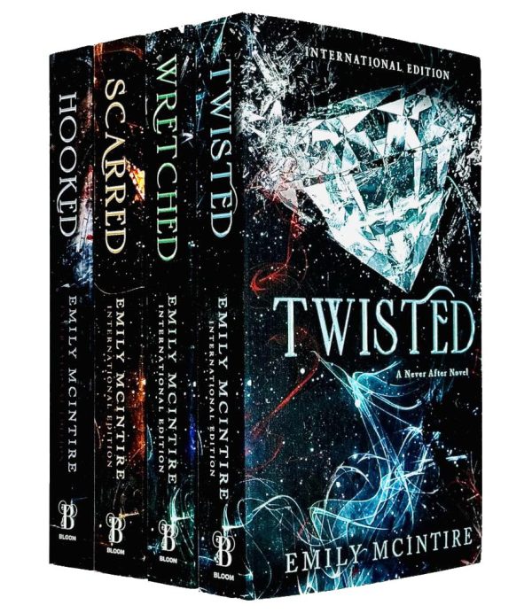 Never After Series Books 1 - 4 Collection Set by Emily McIntire (Hooked, Scarred, Wretched & Twisted)