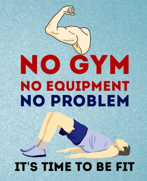 No GYM No Equipment No Problem it's Time to Be Fit: 28 Day Challenge, Workout at Home, Anytime Anywhere Bodyweight Exercise Book, Be Fit and Stay Fit, Be Healthy and Stay Healthy.