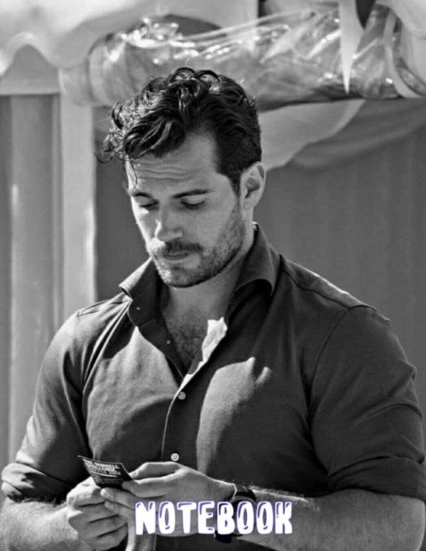 Noteobok : Henry Cavill Writing Lined Notebook Gift For Men Women Teens College Ruled Pages Thankgiving Notebook #424