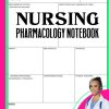 Nursing Pharmacology Notebook: Blank Medication and Drug Information Study Guide Workbook with Pink Cover for Nursing Students