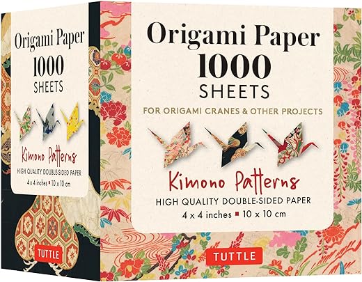 Origami Paper 1,000 sheets Kimono Patterns 4" (10 cm): Tuttle Origami Paper: High-Quality Double-Sided Origami Sheets Printed with 12 Different ... 12 ... 12 Different Designs...