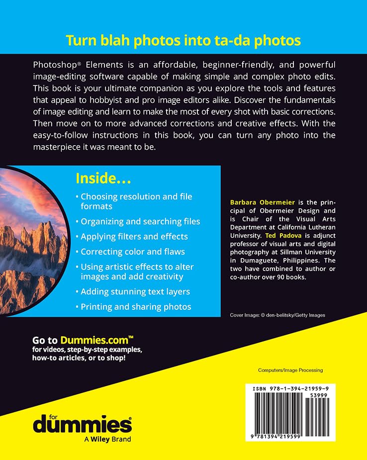 Photoshop Elements 2024 For Dummies (For Dummies (Computer/Tech))