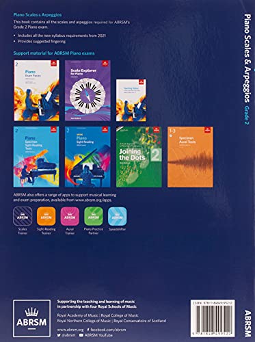 Piano Scales & Arpeggios, ABRSM Grade 2: from 2021 (ABRSM Scales & Arpeggios)