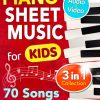 Piano Sheet Music for Kids (Book + Online Video How to Play + Online Audio Files): Beginner Piano Book for Children. Easy Piano Arrangements with 35 ... in 2 Levels of...
