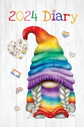 Rainbow LGBT Gonk 2024 Diary | Ruled A5 | Planner To Do List: Rainbow LGBT Community Cute Gnome 2024 Diary Nurse | 6 x 9 | planner | Gift | Writing book | Journal
