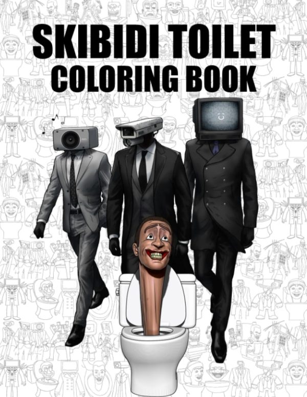 Skibidi Toilet Coloring Book: Many One Sided Drawing JUMBO Pages Of Cameraman Characters and Iconic Scenes for Kids Children Teens & Adults