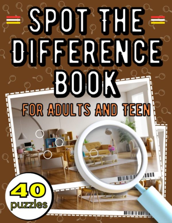 Spot The Difference Book For Adults And Teen: 40 Relaxing and Stress Relief Picture Puzzles Activities For Seniors