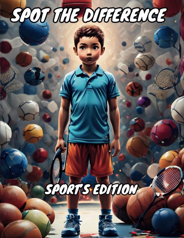 Spot The Difference - Sports Edition Activity Book For Kids: A Brain Challenging Puzzle Book With Over 30 Fun Different Sports For Ages 6-10